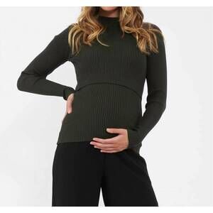 NEW RIPE lift up nursing knit sweater in ivy